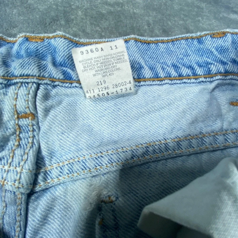 Vintage Levis 505 Jean Shorts 30 Blue Light Wash Orange Tab Jorts 90s Stone